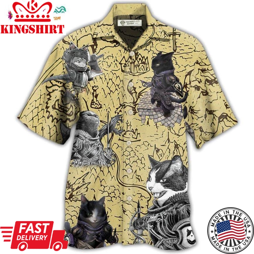 Cat Warrior Strong Hawaiian Shirt