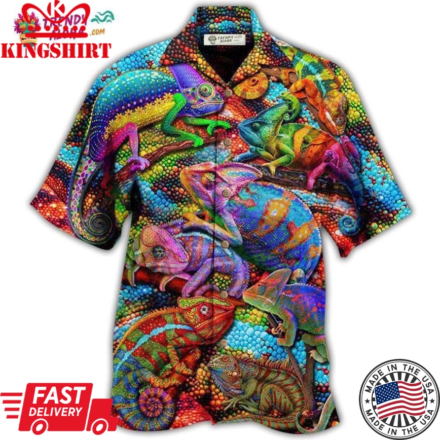 Chameleon Animals My Chameleon Really Looks Up To Me And I Love Style Hawaiian Shirt