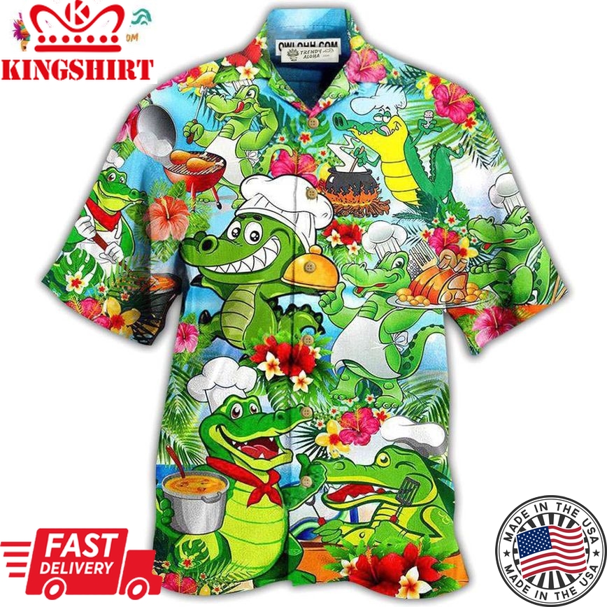 Chef Animals Alligator Hawaiian Shirt