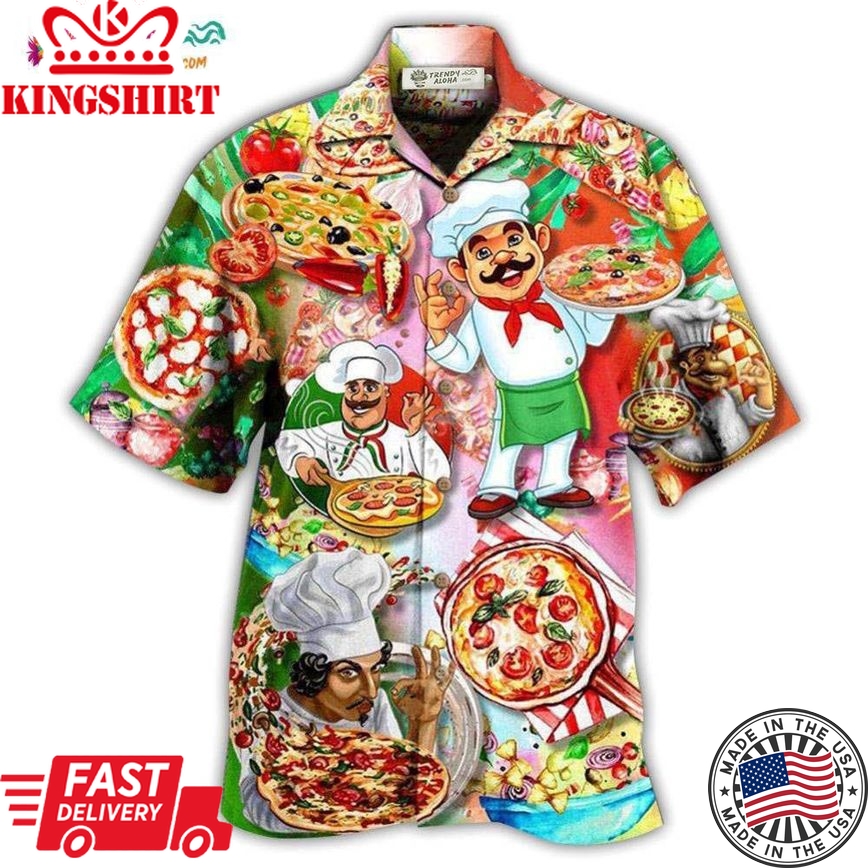 Chef Pizza A Slice A Day Keeps The Sad Away Hawaiian Shirt