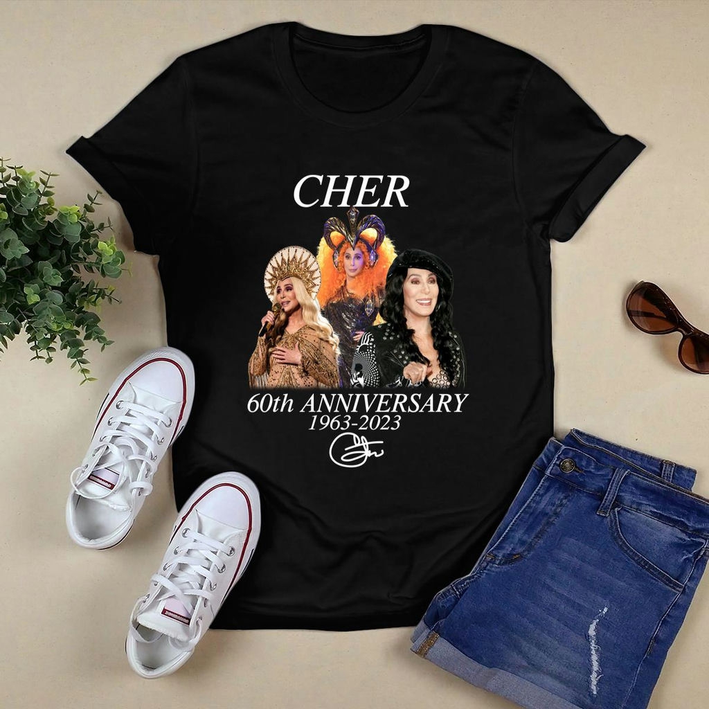 Cher 60th Anniversary 1963 2023 Signature T Shirt