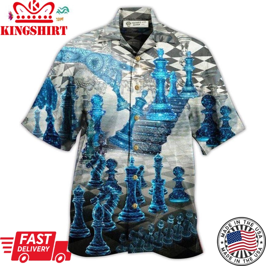 Chess Is Like A Game Blue Hawaiian Shirt