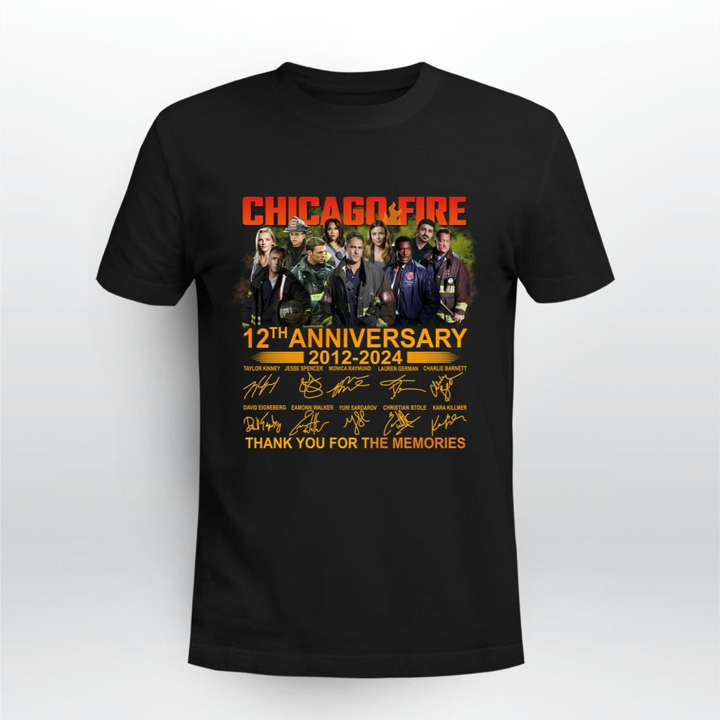 Chicago Fire 12th Anniversary 2012 2024 Signature Shirt