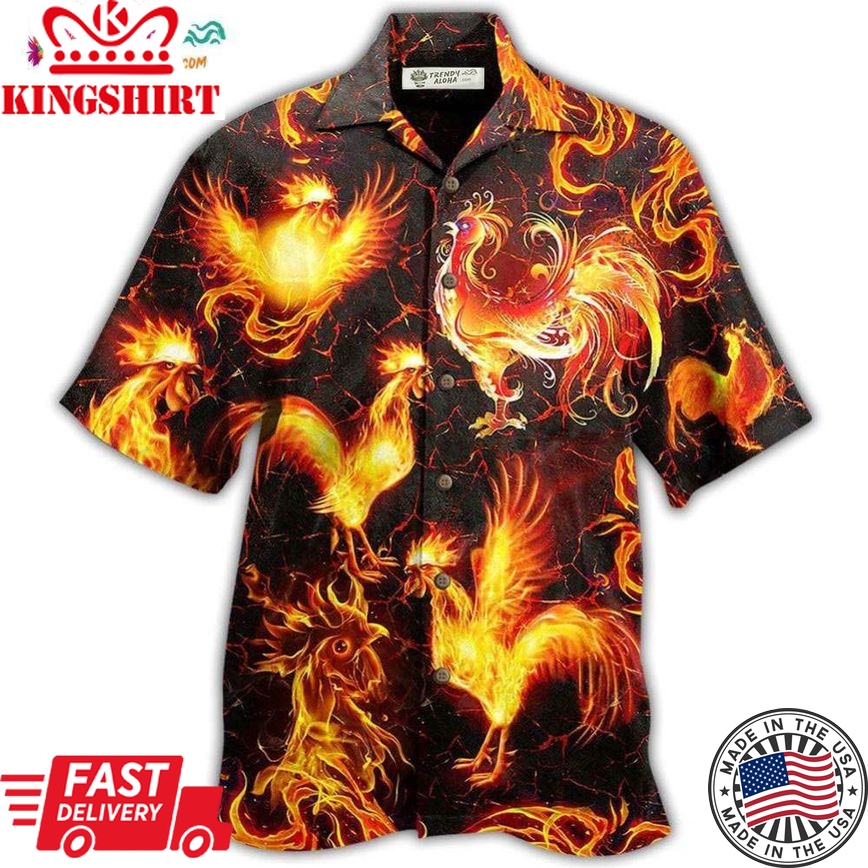 Chicken Fire Love It Hawaiian Shirt