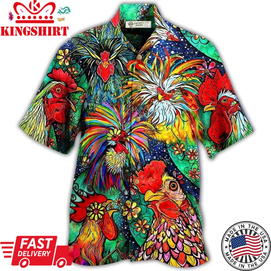 Chicken Love Color Amazing Hawaiian Shirt