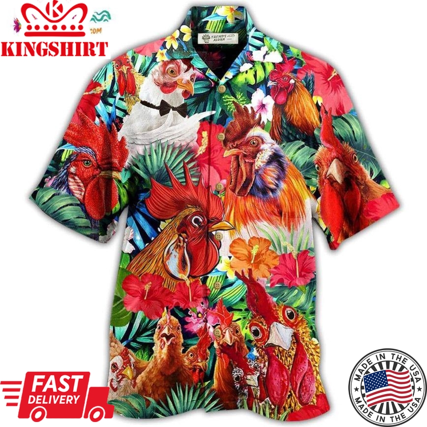 Chicken Love Farm Wonder Hawaiian Shirt