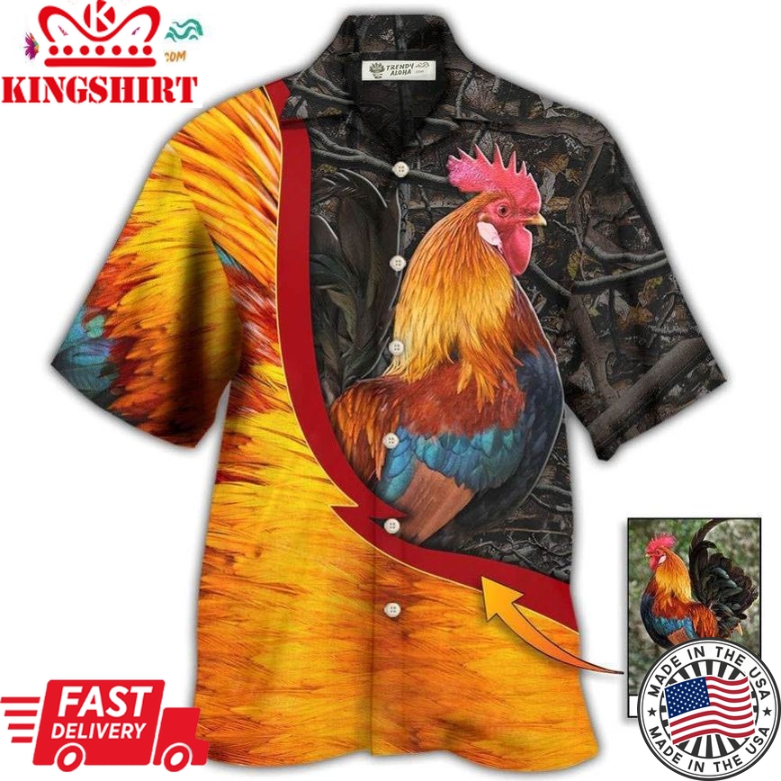 Chicken Rooster Beautiful Style Custom Photo Hawaiian Shirt