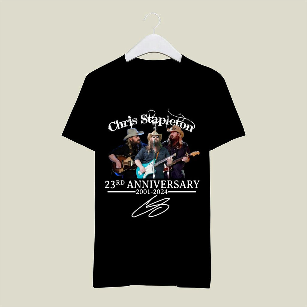 Chris Stapleton 23rd Anniversary 2001 2024 Signature T Shirt