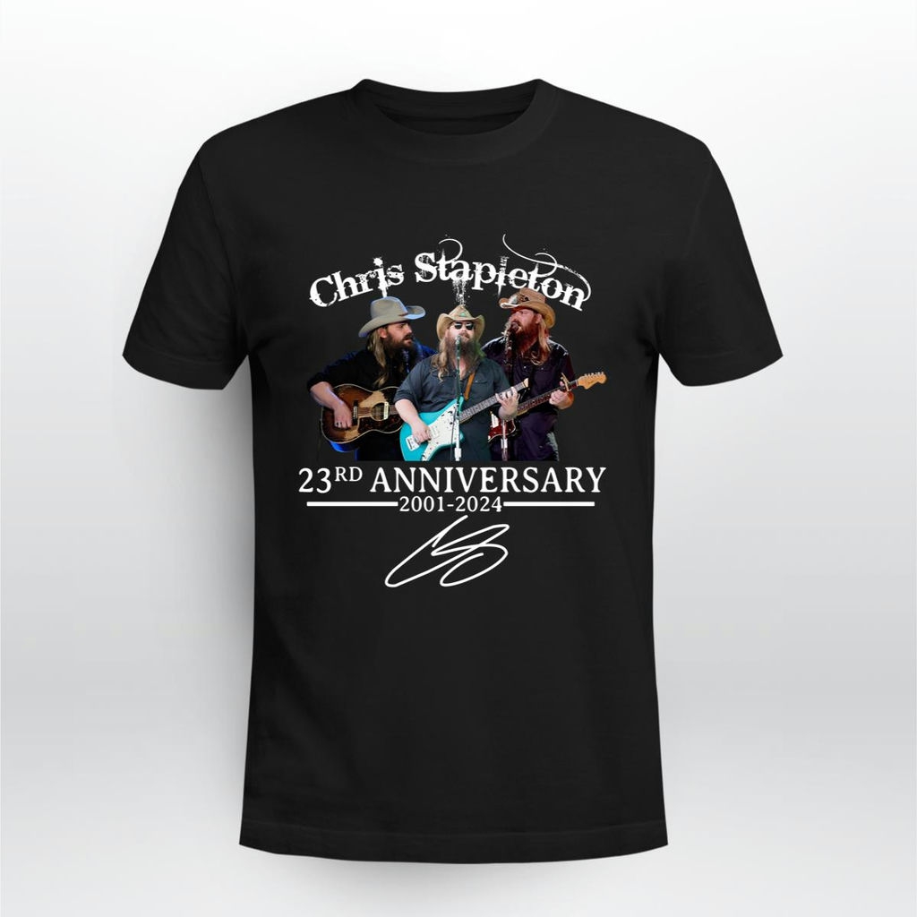 Chris Stapleton 23rd Anniversary 2001 2024 Signature T Shirt