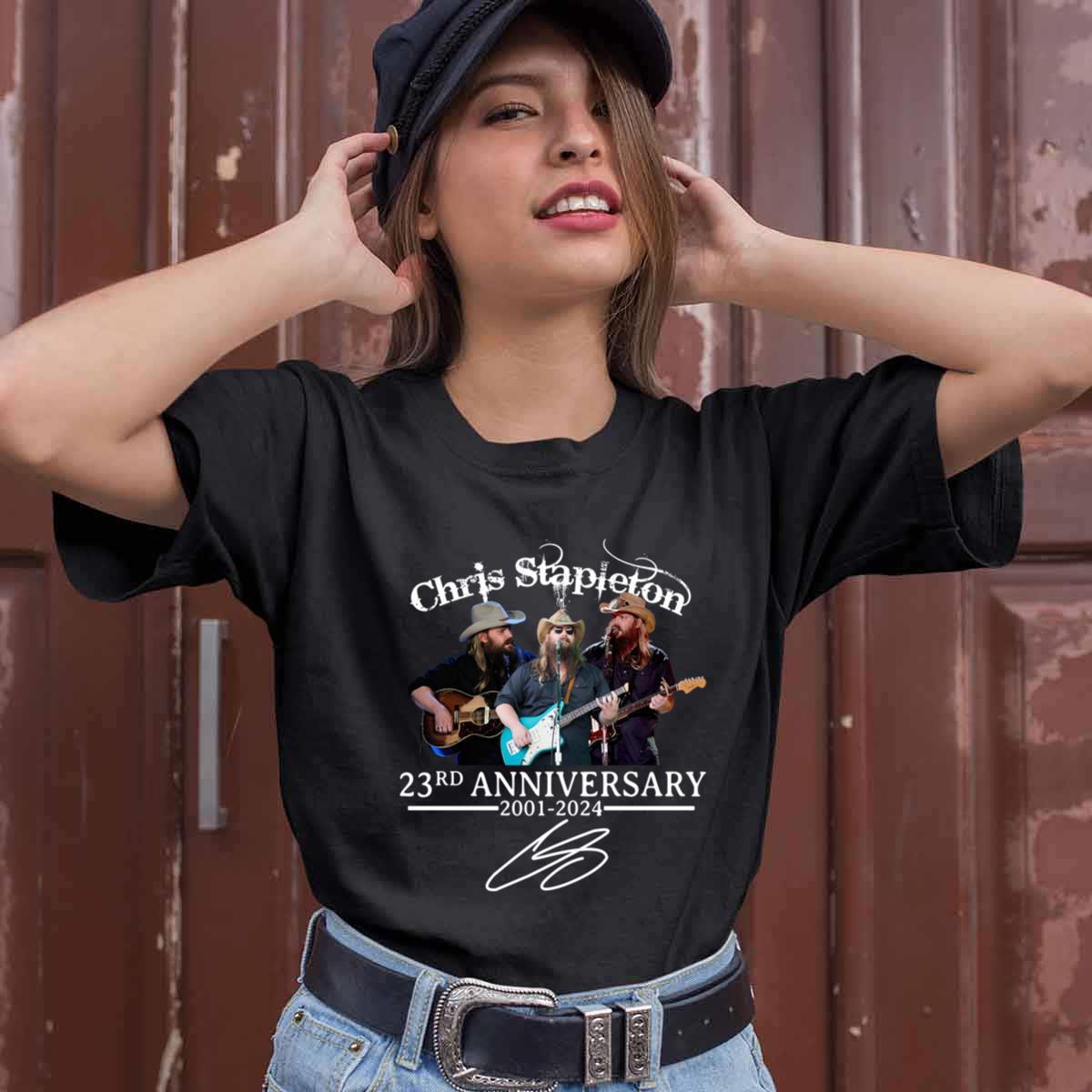 Chris Stapleton 23rd Anniversary 2001 2024 Signature T Shirt