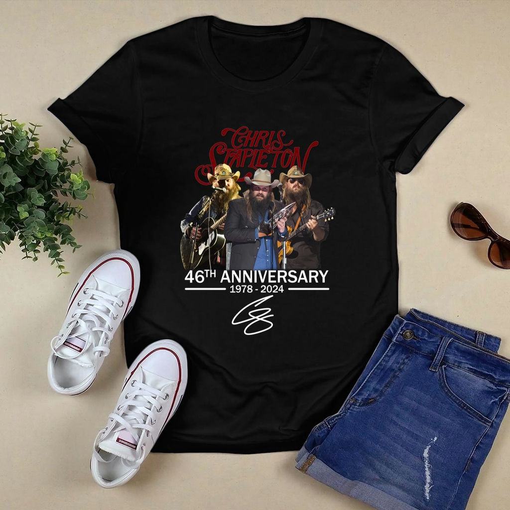 Chris Stapleton 46th Anniversary 1978 2024 Signature T Shirt