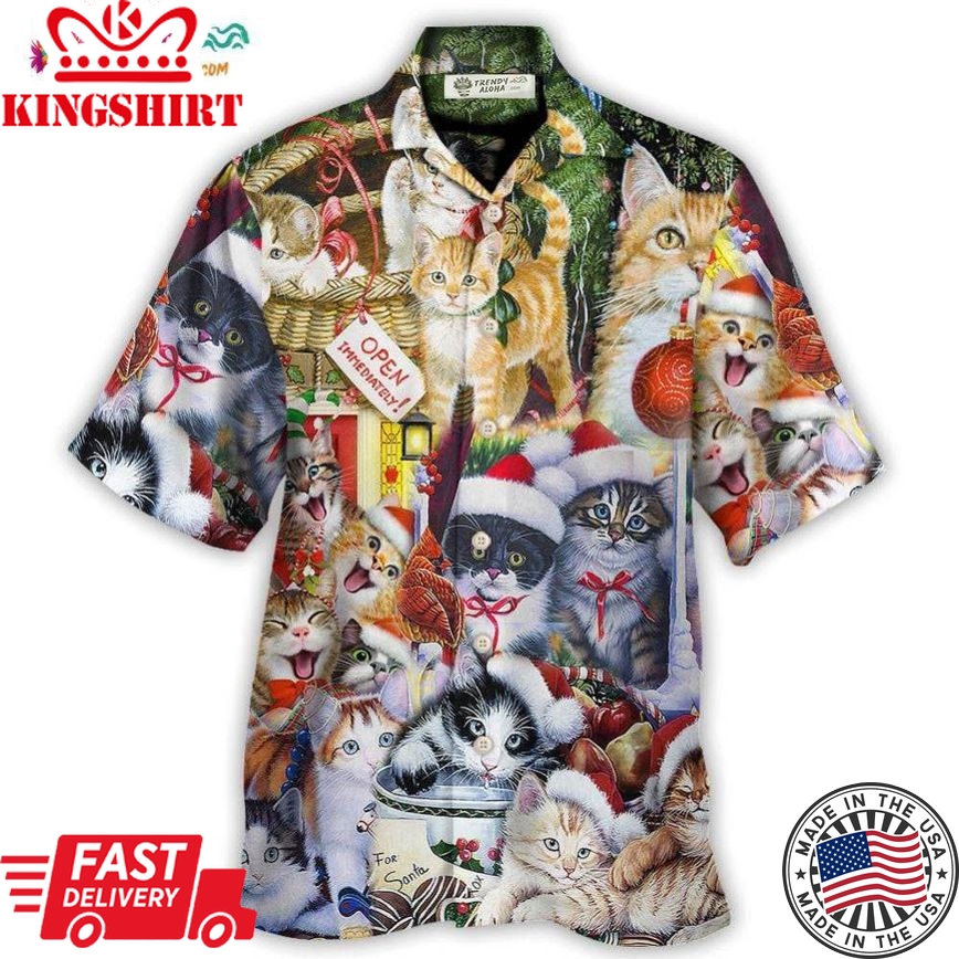 Christmas Cat Love Xmas Hawaiian Shirt