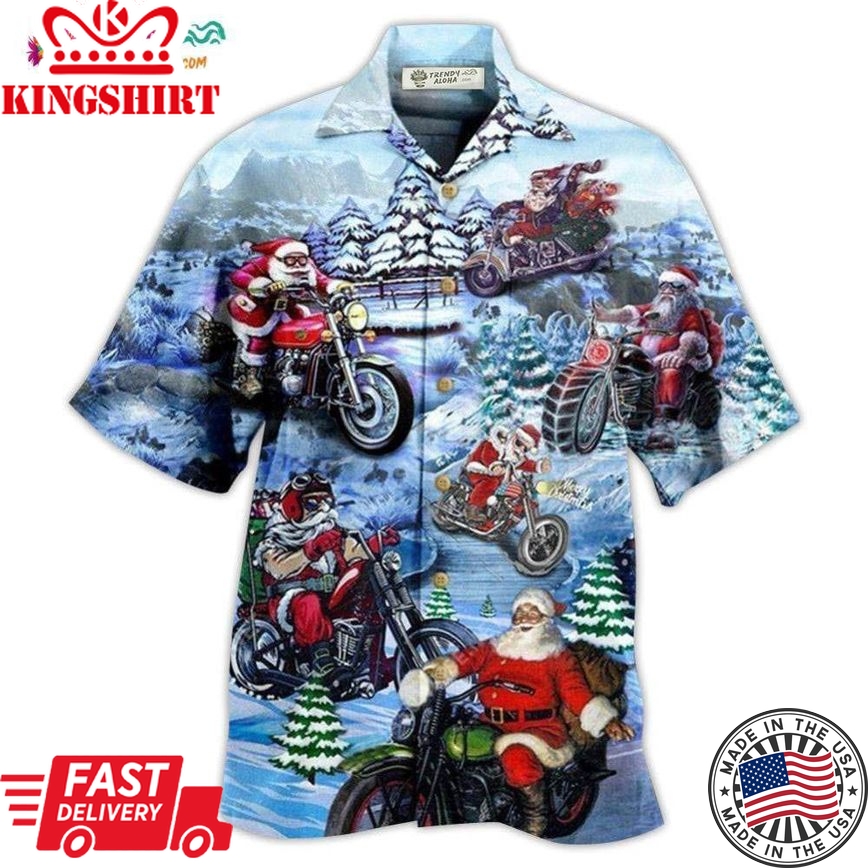 Christmas Driving With Santa Claus Merry Christmas Hawaiian Shirt