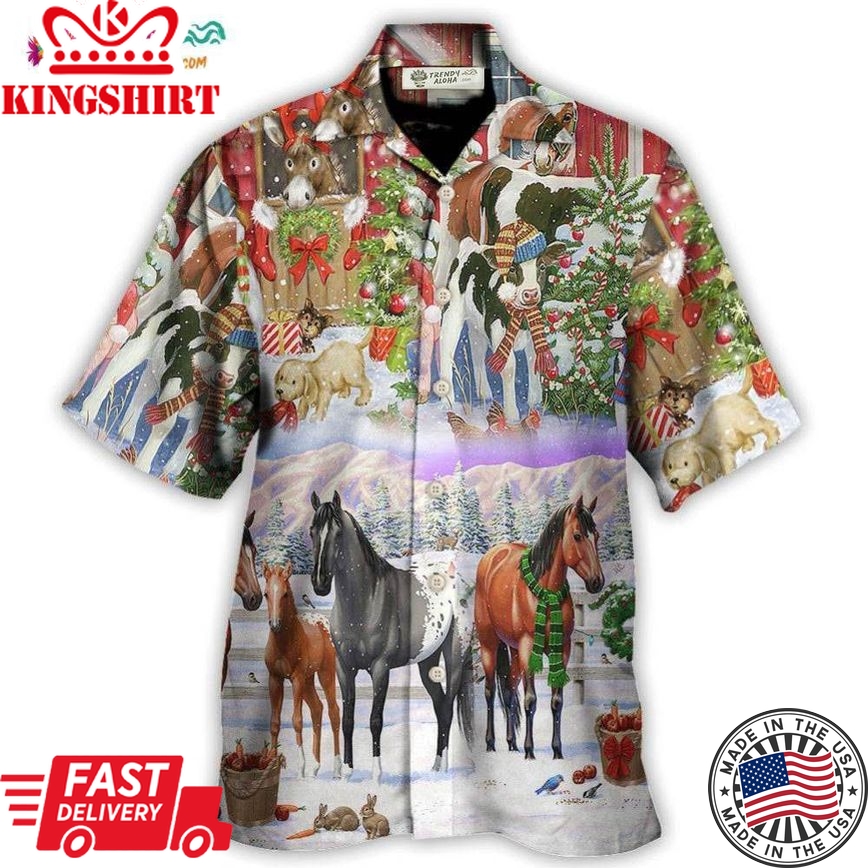 Christmas Farm Merry Xmas To Everyone Hawaiian Shirt