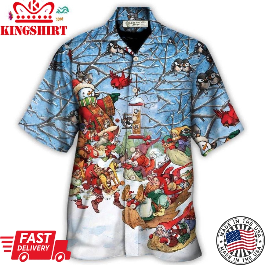 Christmas Gnome Play Winter Christmas Hawaiian Shirt