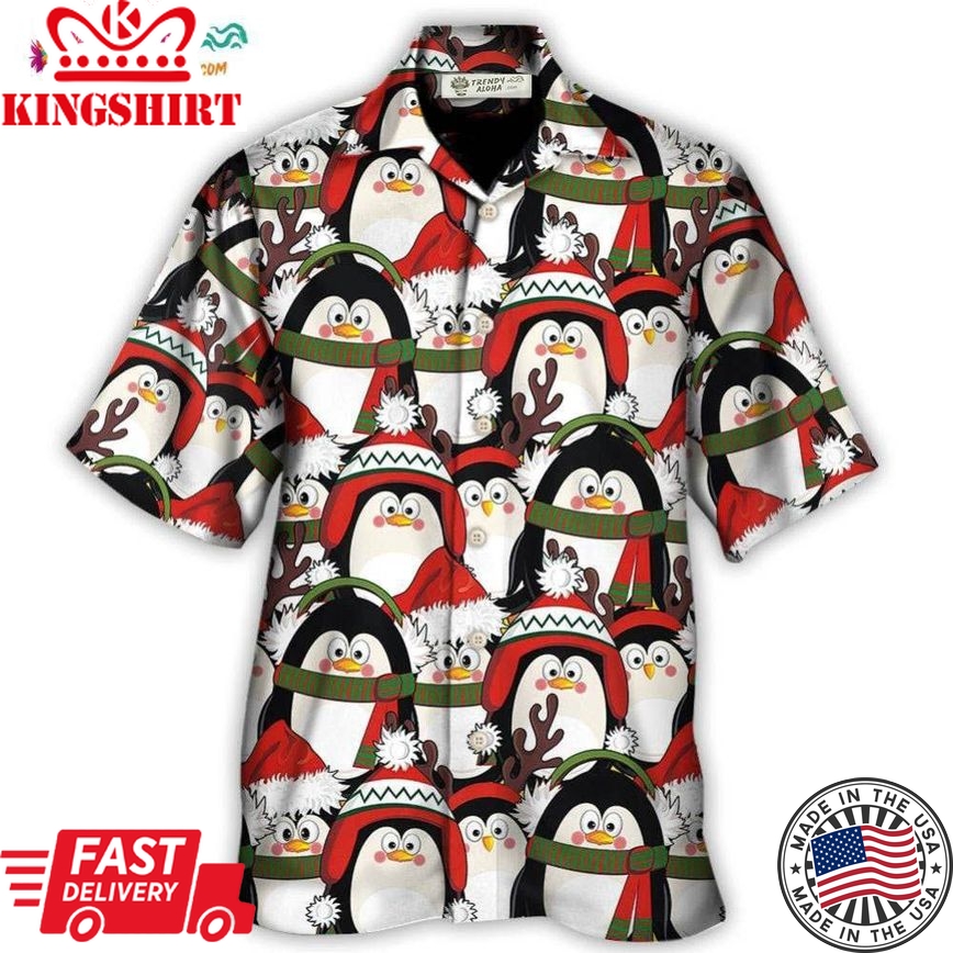 Christmas Penguin Cute Christmas Holiday Hawaiian Shirt