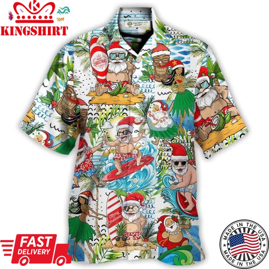 Christmas Santa Aloha Beach Vibe Hawaiian Shirt