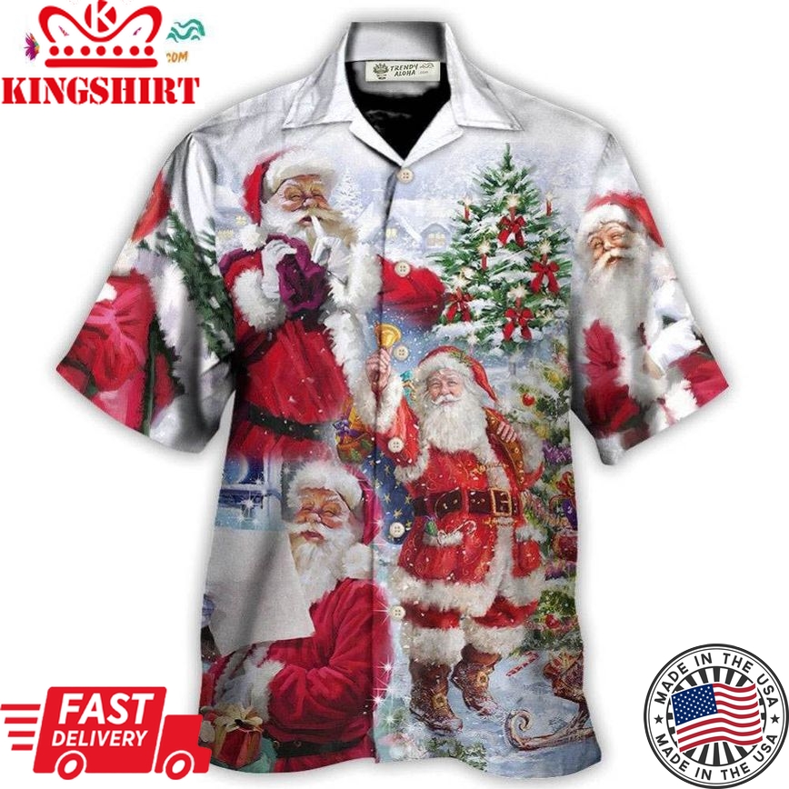 Christmas Santa Claus Is Coming To Town Hawaiian Shirt