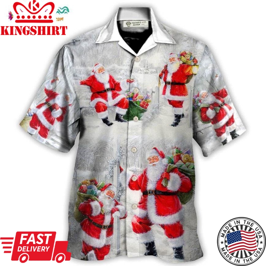 Christmas Santa Is Always With You Art Style Hawaiian Shirt