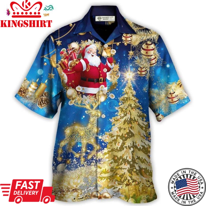 Christmas Tree Blue Style Hawaiian Shirt