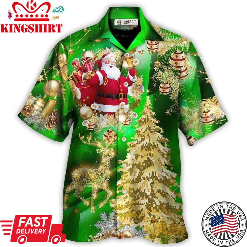 Christmas Tree Green Style Hawaiian Shirt