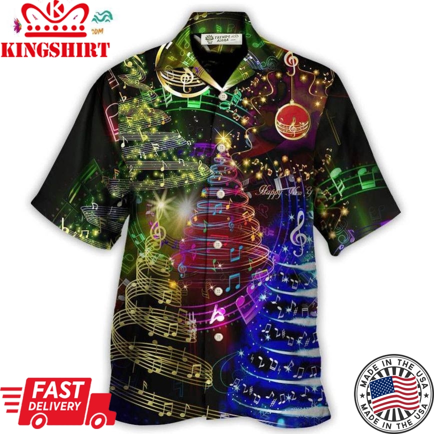 Christmas Tree Music Happiness Hawaiian Shirt