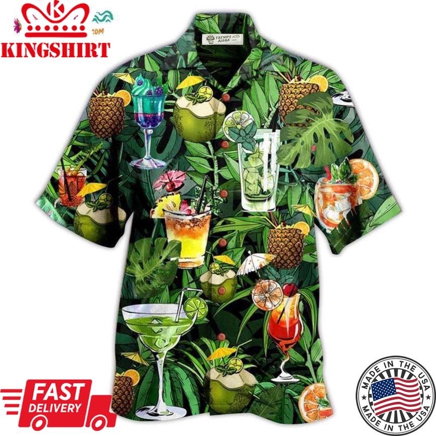 Cocktail And Fruit Hello Summer Hawaiian Shirt