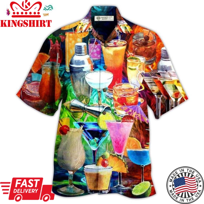 Cocktail Fruit Colorful Style Hawaiian Shirt