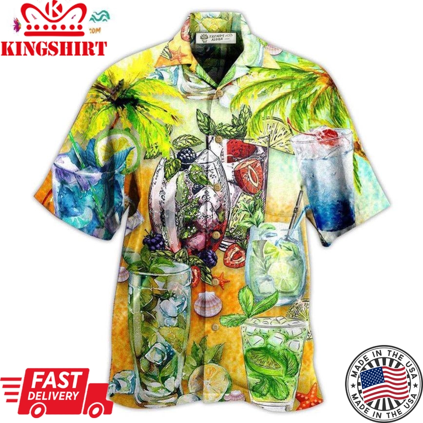 Cocktail Mojito Gives Summer Vibe Hawaiian Shirt