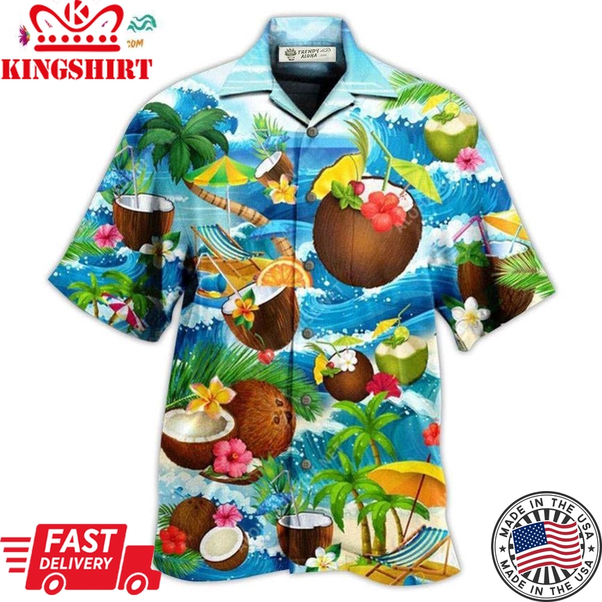 Coconut Summer Time Love Beach Hawaiian Shirt