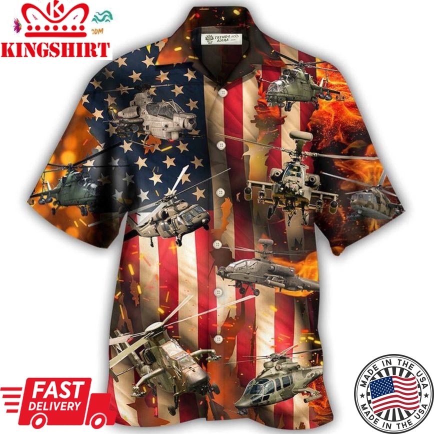 Combat Aircraft Us Army Style Hawaiian Shirt