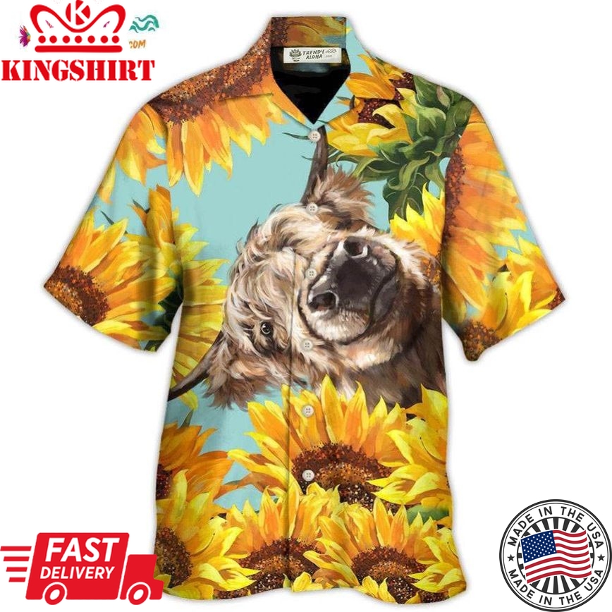 Cow Happy Life With Sunflower Hawaiian Shirt