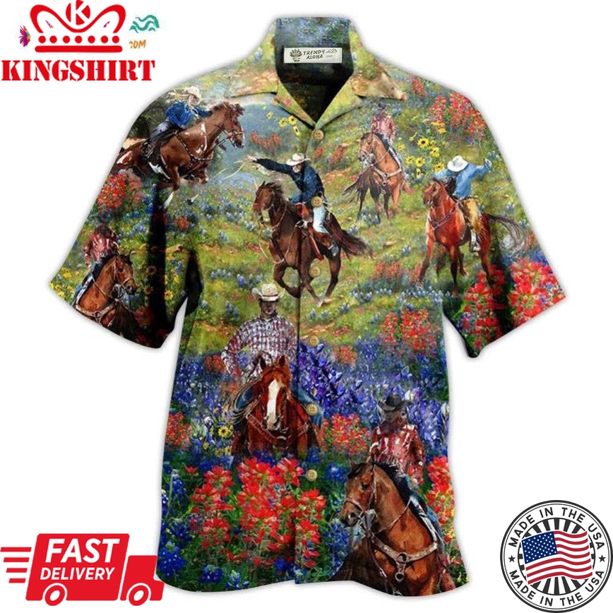 Cowboy Flowers Love Flowers Hawaiian Shirt