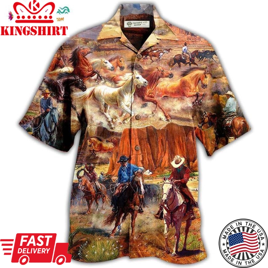 Cowboy Freedom Love Life Strong Cool Hawaiian Shirt