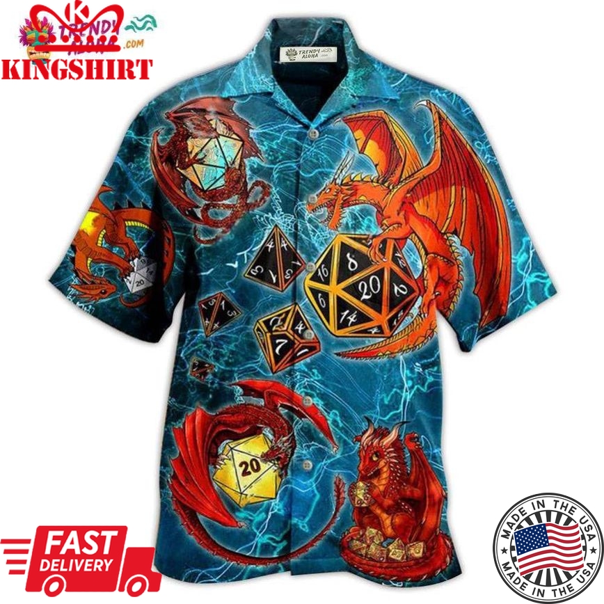 D20 Dragon Love Life Amazing Style Hawaiian Shirt