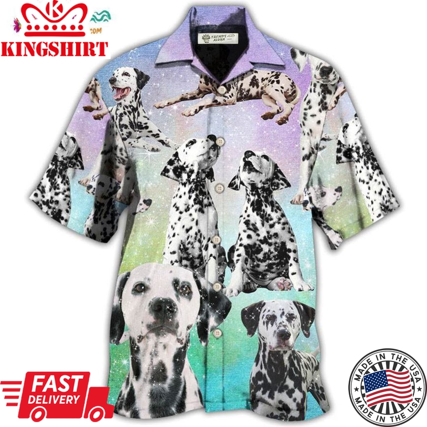 Dalmatian Dog Galaxy Lovely Style Hawaiian Shirt