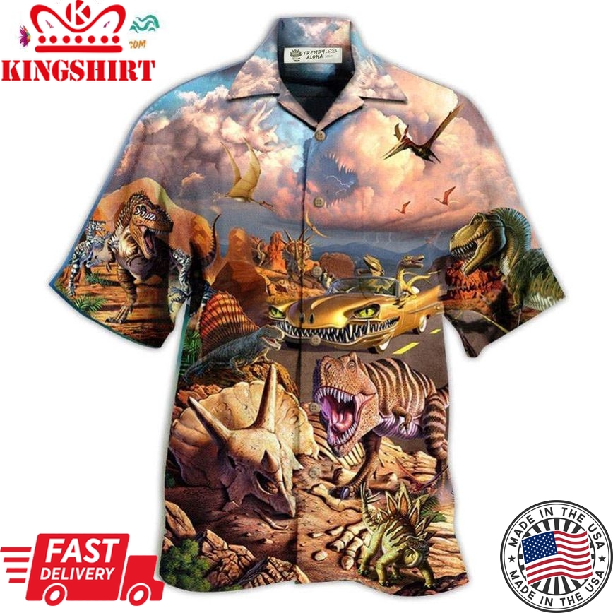 Dinosaur All Dinosaurs Go To Heaven Hawaiian Shirt