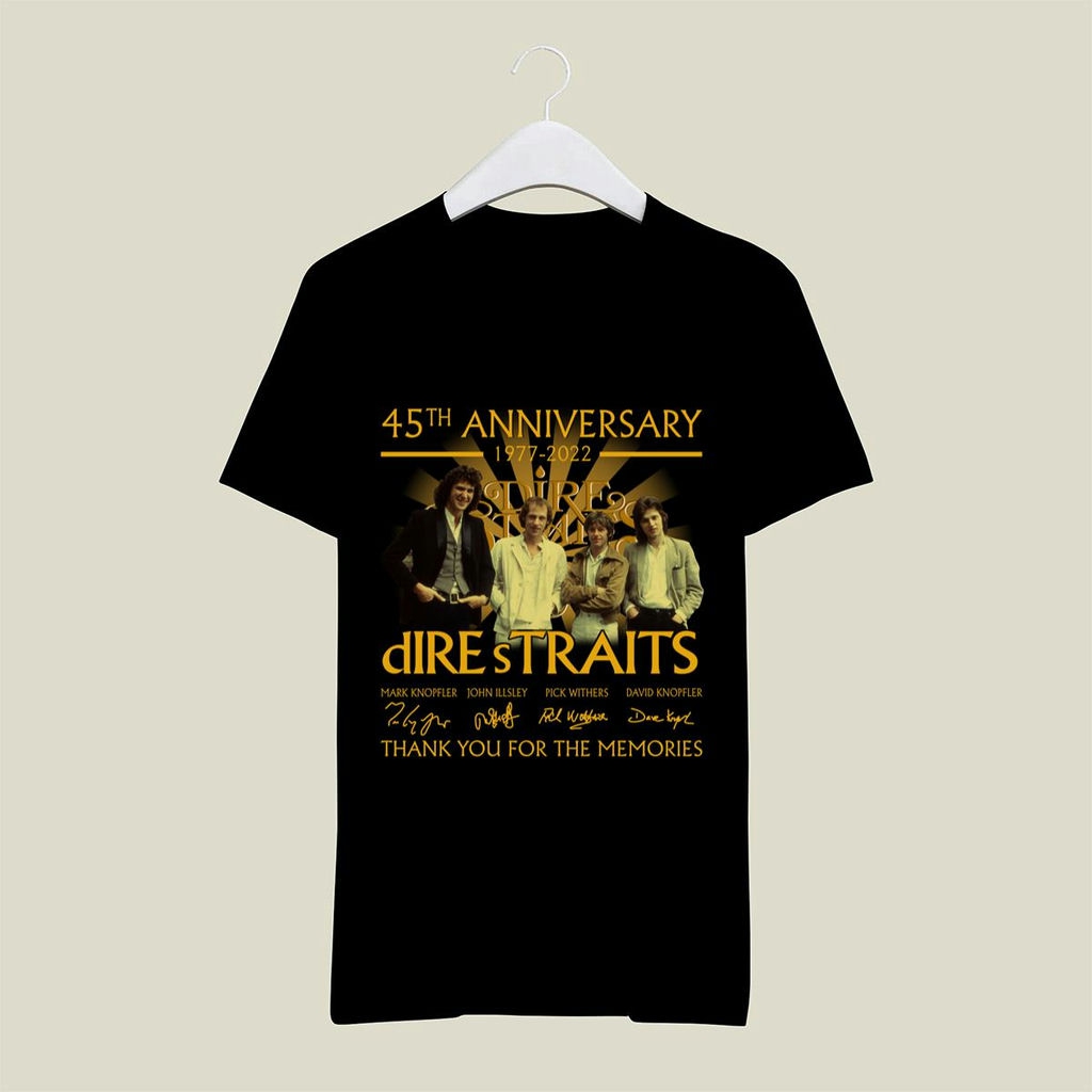 Dire Straits 45th Anniversary 1977 2022 Signatures T Shirt