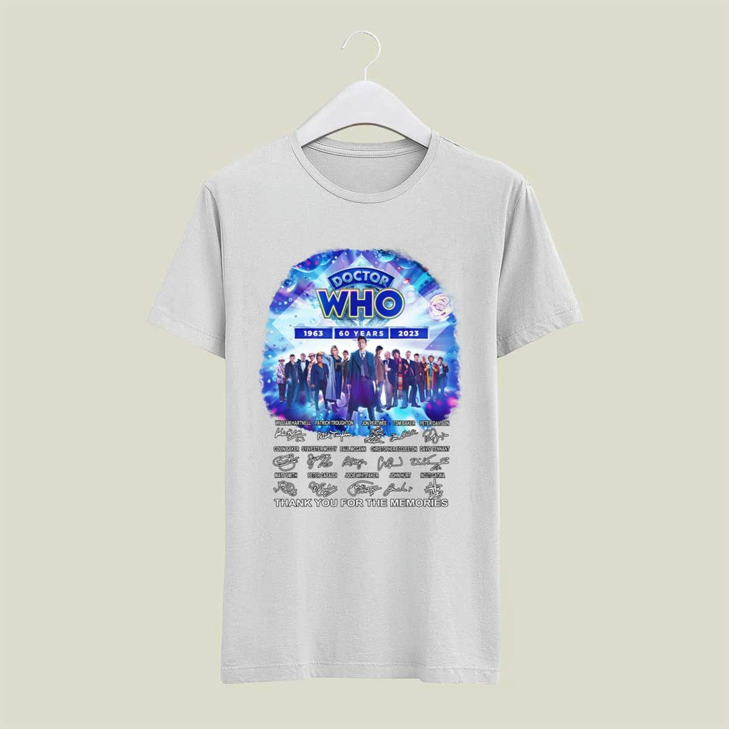 Doctor Who 60 Years Anniversary Thank You For The Memories Signatures Shirt