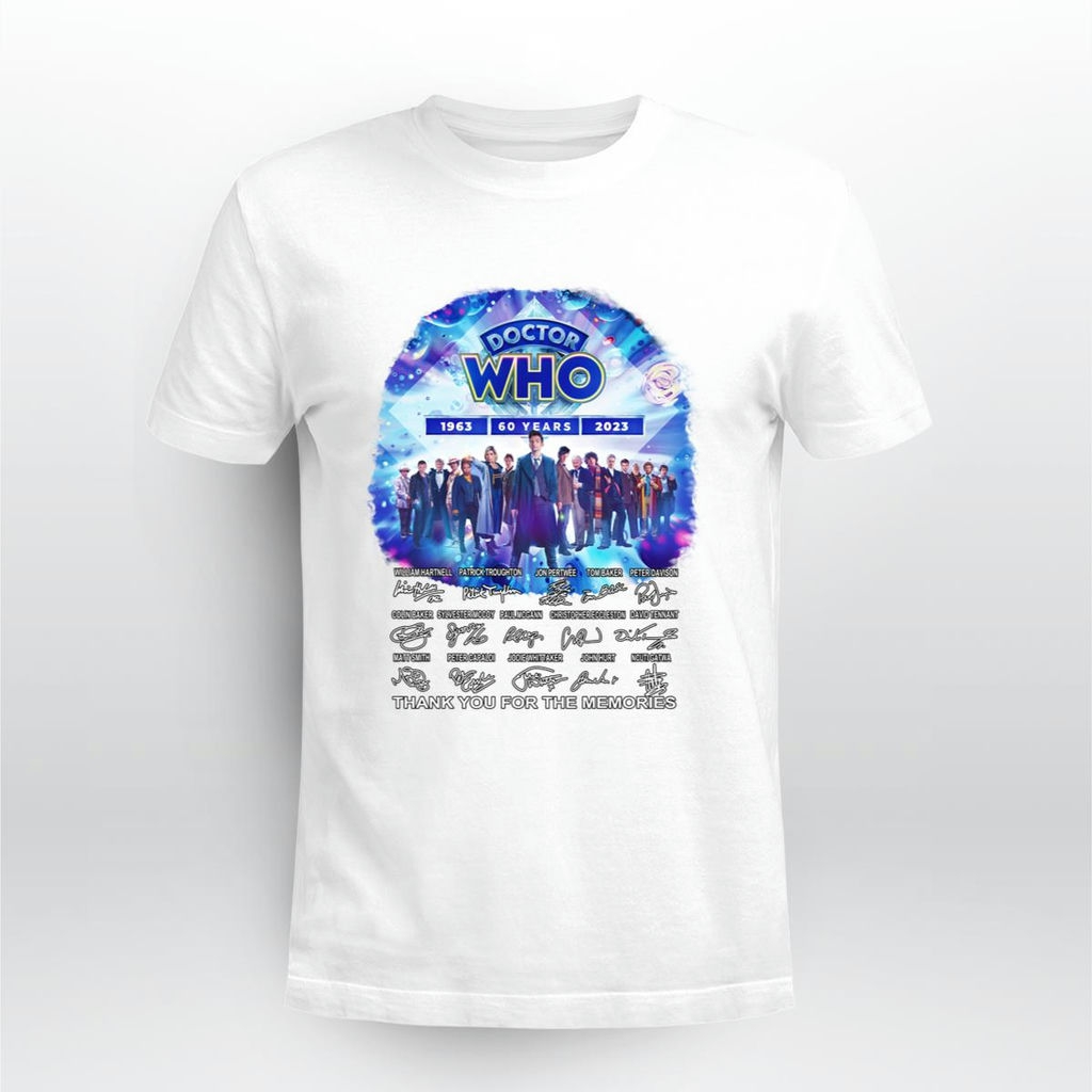 Doctor Who 60 Years Anniversary Thank You For The Memories Signatures Shirt