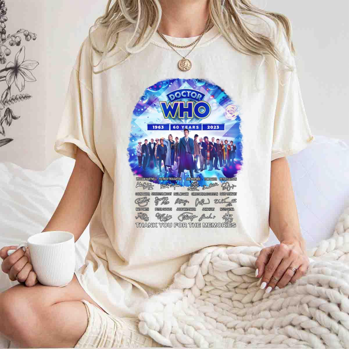 Doctor Who 60 Years Anniversary Thank You For The Memories Signatures Shirt