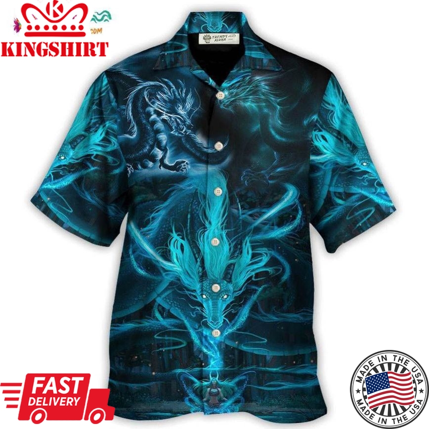 Dragon Blue Lighting And The Witch Hawaiian Shirt