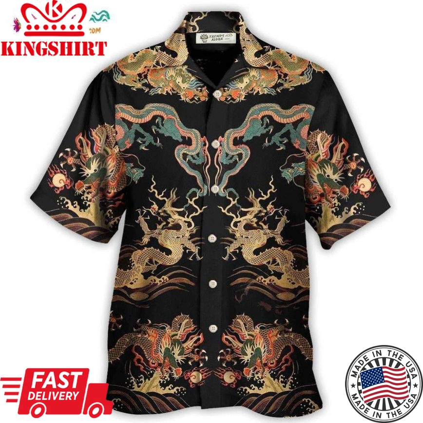 Dragon Chinese Dragon Royal Hawaiian Shirt