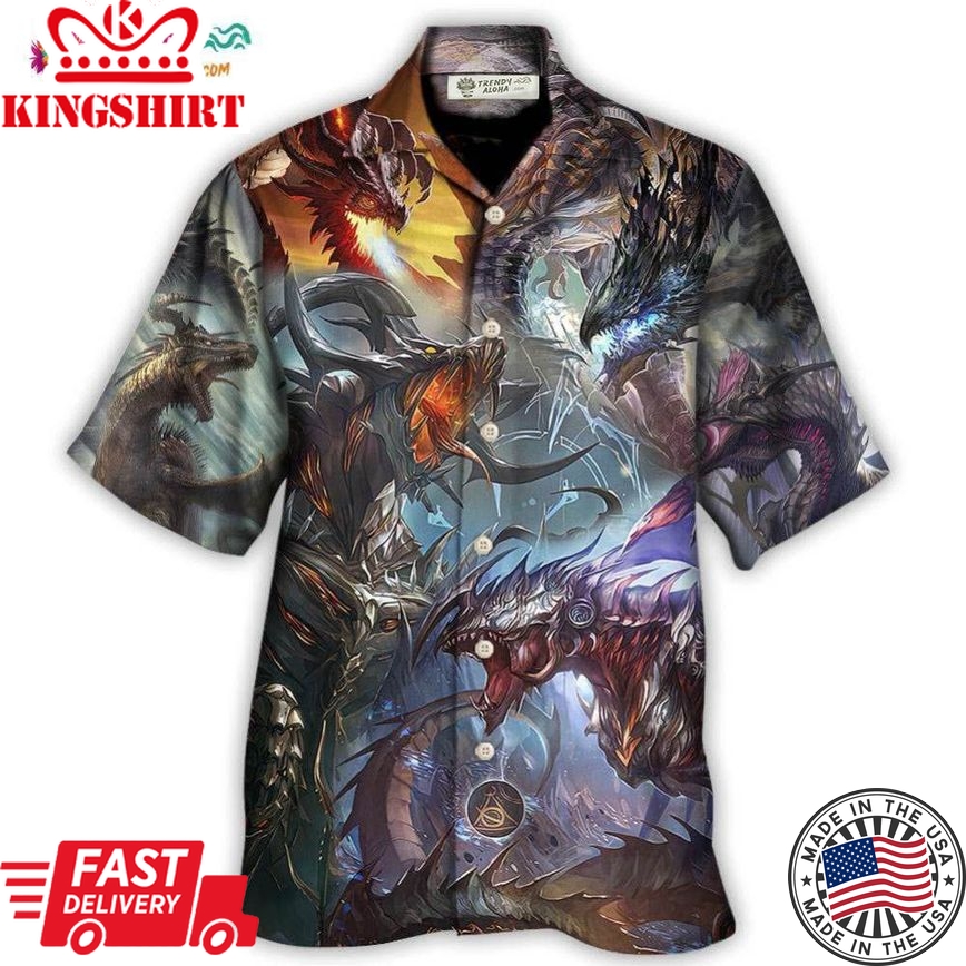 Dragon Fantasy World Dragon Magic Hawaiian Shirt