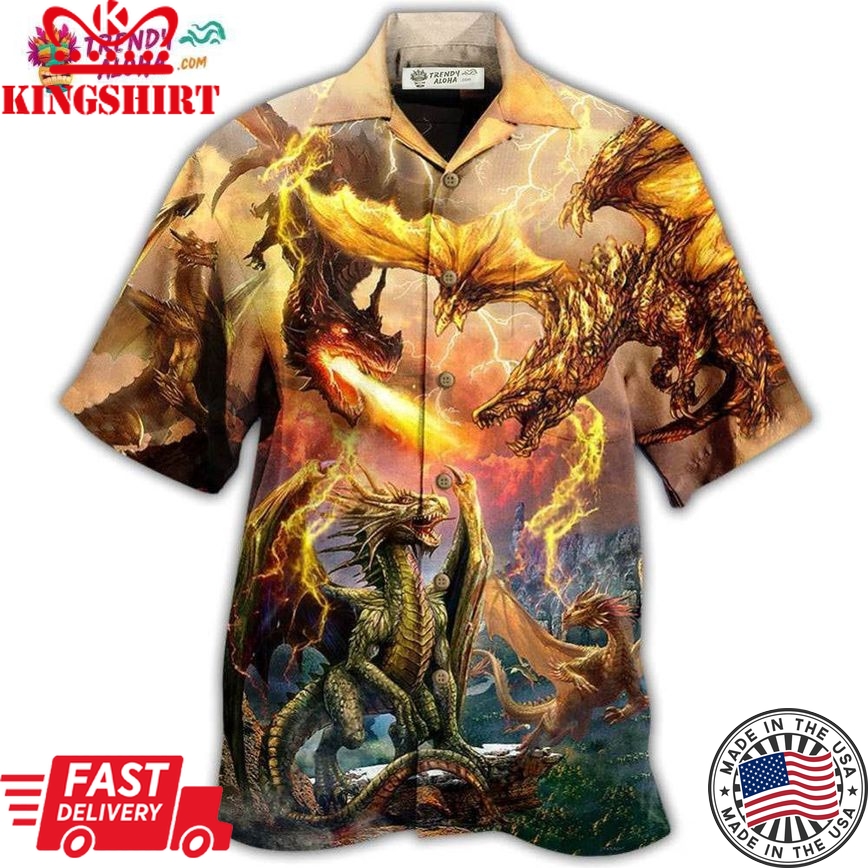 Dragon Fight To Defend The Territory Hawaiian Shirt