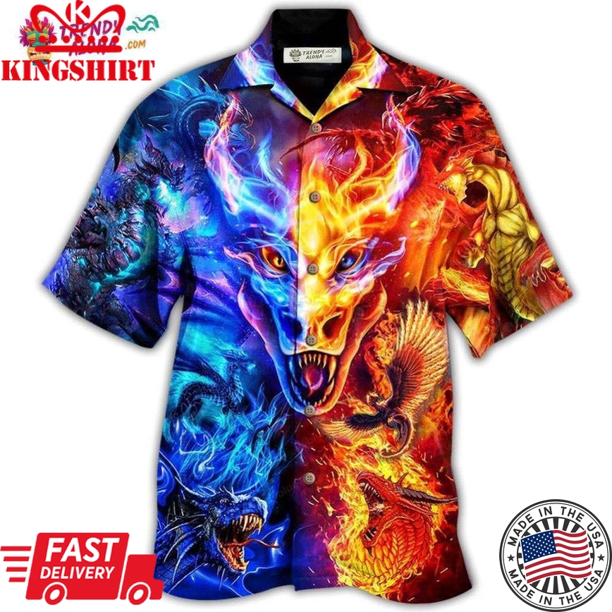 Dragon Fire And Water Love Life Hawaiian Shirt