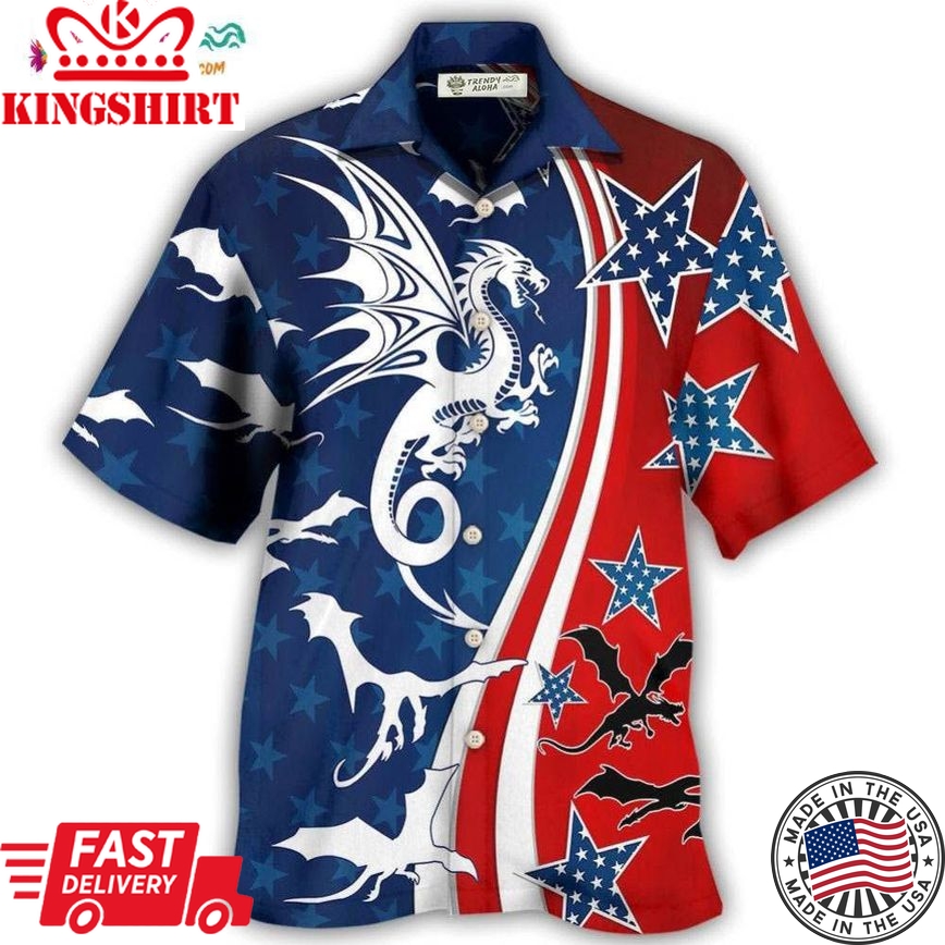 Dragon Independence Day America Hawaiian Shirt