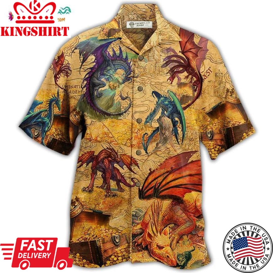 Dragon Love Gold Amazing Hawaiian Shirt