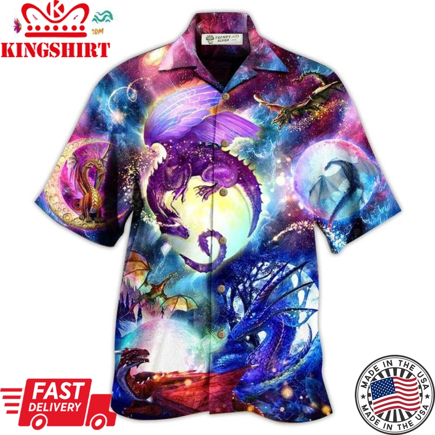 Dragon Love Life Galaxy Sky Hawaiian Shirt