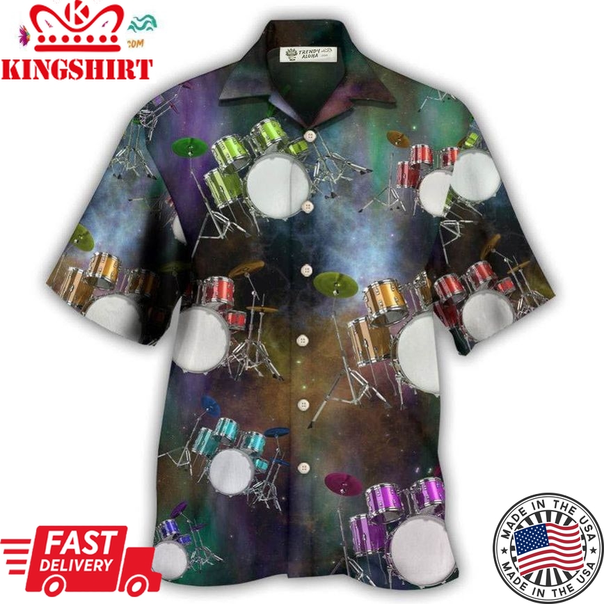 Drum Amazing Drums Galaxy Style Hawaiian Shirt